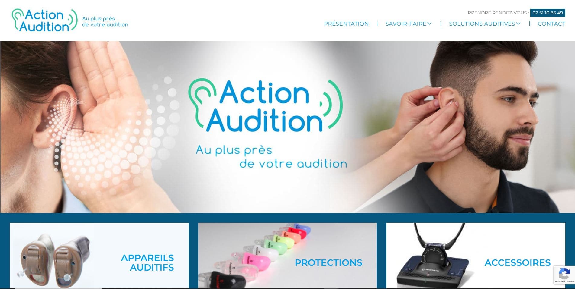 Action Audition : Site web