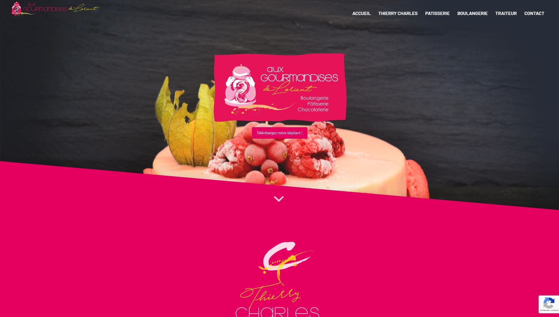 Aux gourmandises de Lorient : Site web