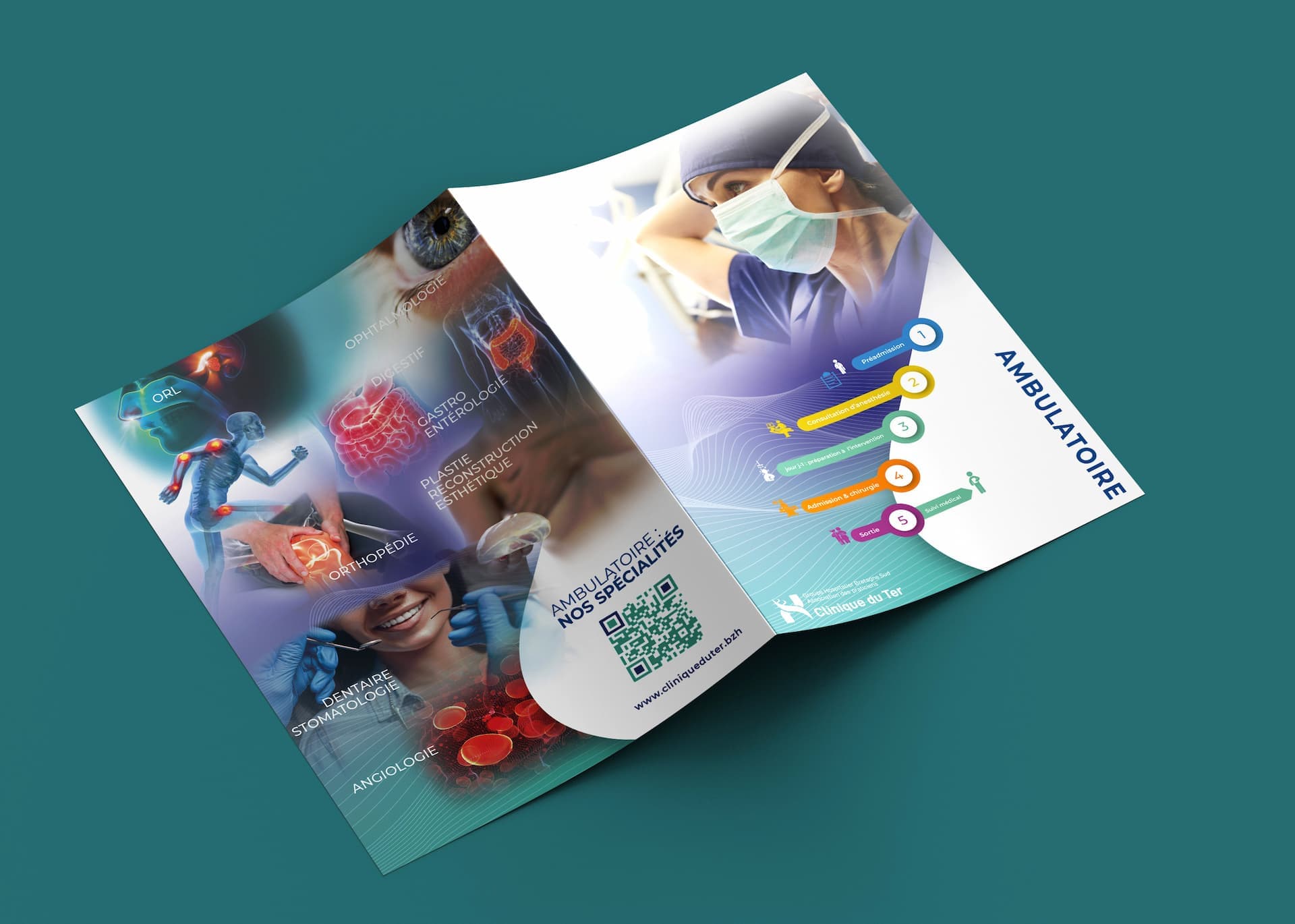 Clinique du Ter : Identité visuelle, site internet, supports imprimés